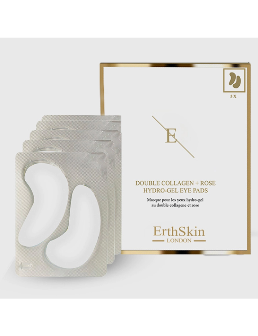 Erth Skin London - Almofadas Oculares De Colágeno Duplo + Hidrogel Rosa 5 X 2