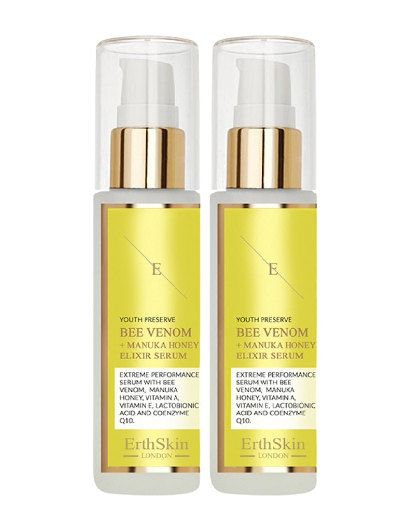 Erth Skin London - 2X Elixir de Veneno de Abelha Soro + Mel de Manuka 60Ml