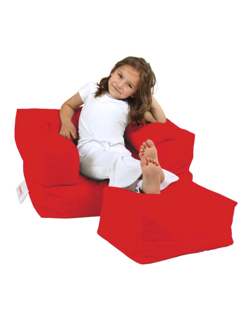 Earmut - Pufe 1 Lugar Kids Vermelho