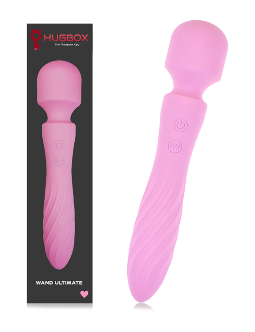 Hugbox - Vibrador Wand - Ponto G - 20 programas - Rosa