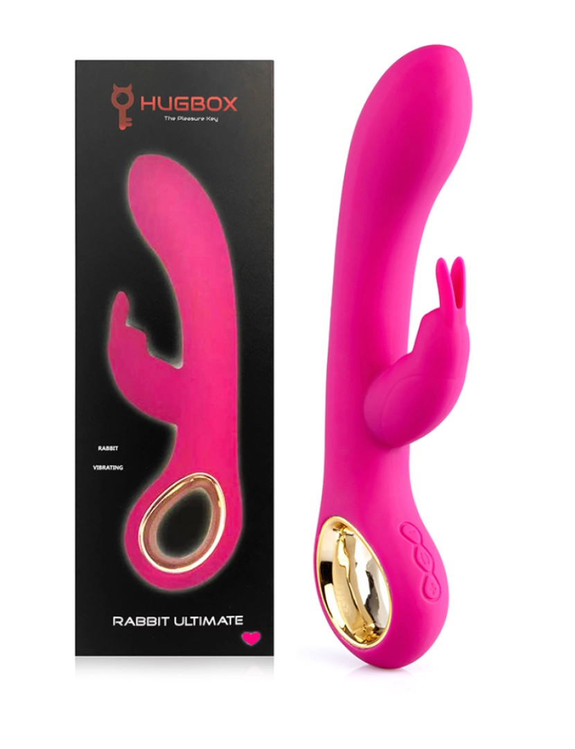 Hugbox - Vibrador Rabbit - Opção de aquecimento - 50 programas - Rosa