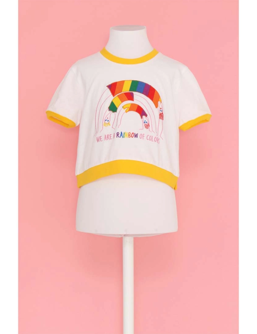 Agatha Ruiz De La Prada - T-Shirt menina Holi T Shirt Branca