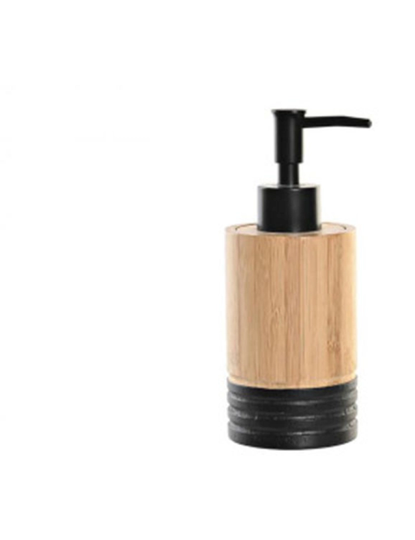 DKD Home - Dispensador de Sabão DKD Home Decor Preto Natural Bambu Polipropileno