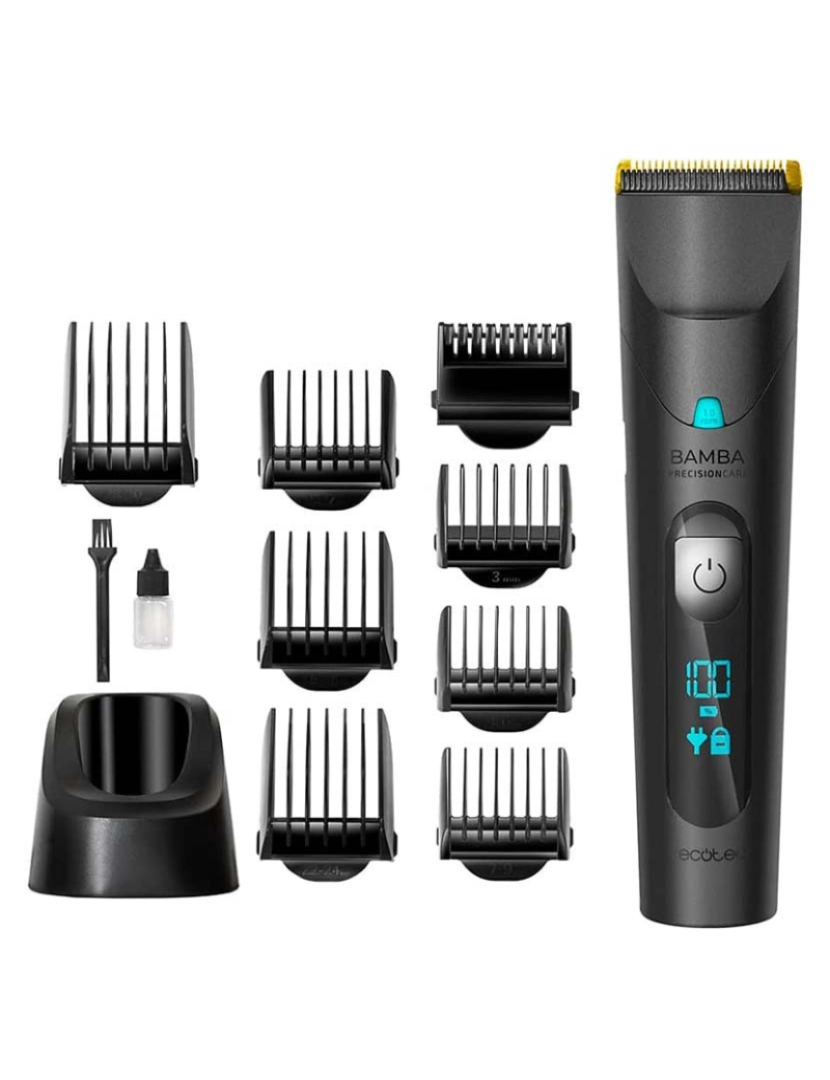 Cecotec - Máquina de cortar cabelo Bamba PrecisionCare Wet&Dry 8 pentes