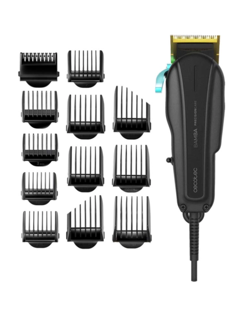 Cecotec - Máquina de Cortar / Aparar Cabelo Precisioncare Proclipper Titanium (Preto)