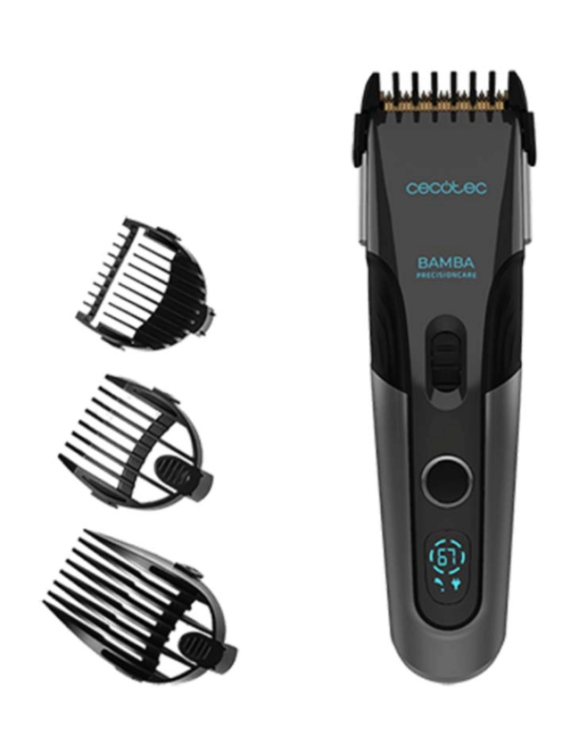 Cecotec - Aparador de Cabelo Bamba PrecisionCare Titanium (Preto)