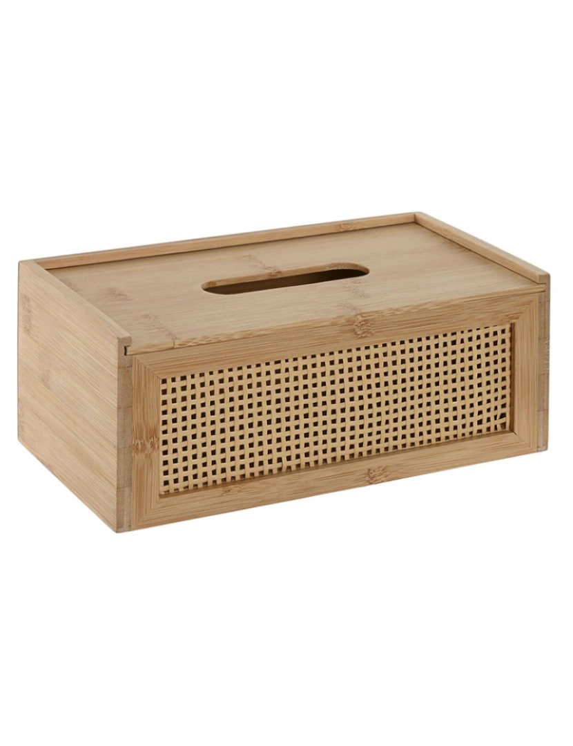 Esprit - Caixa para lenços Home ESPRIT Bambu Rotim 25 x 13 x 10 cm