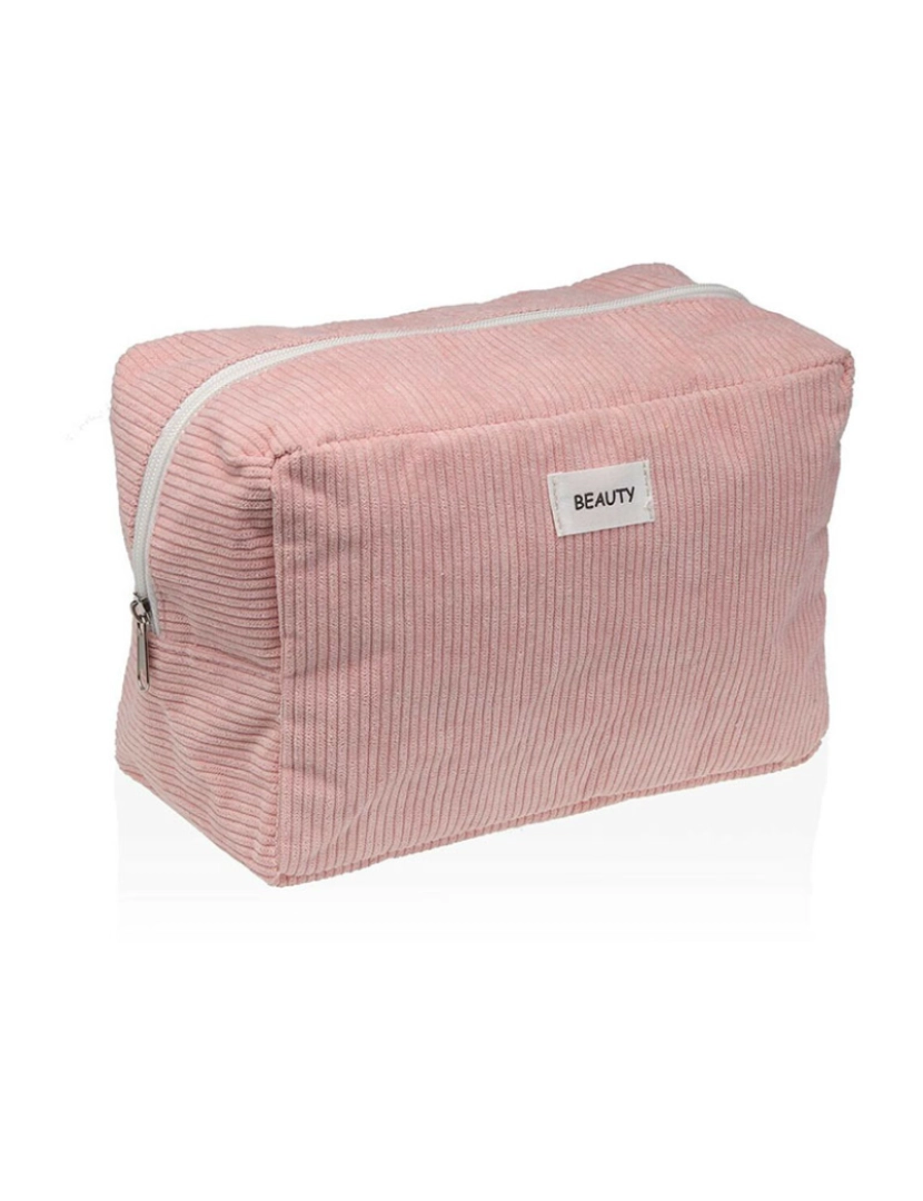 Versa - Nécessaire de Viagem Versa Corduroy Cor de Rosa 12 x 16 x 24 cm