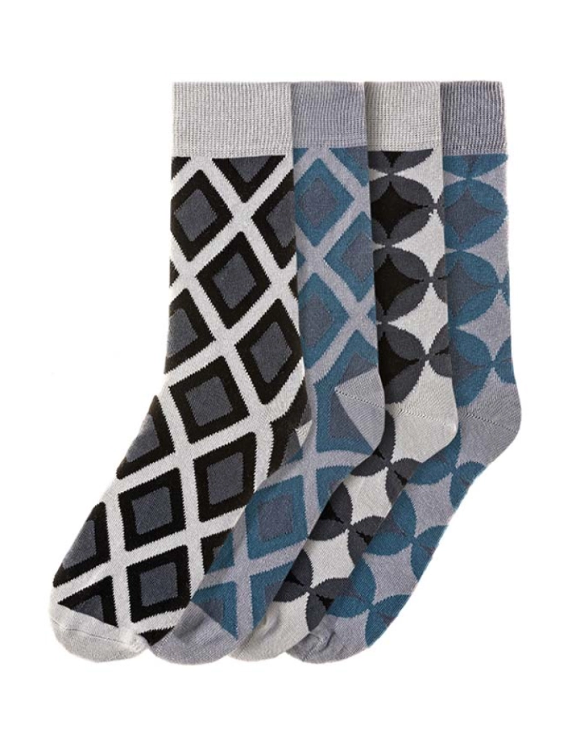 Black & Parker - 4 Pares de Meias Mixed Homem