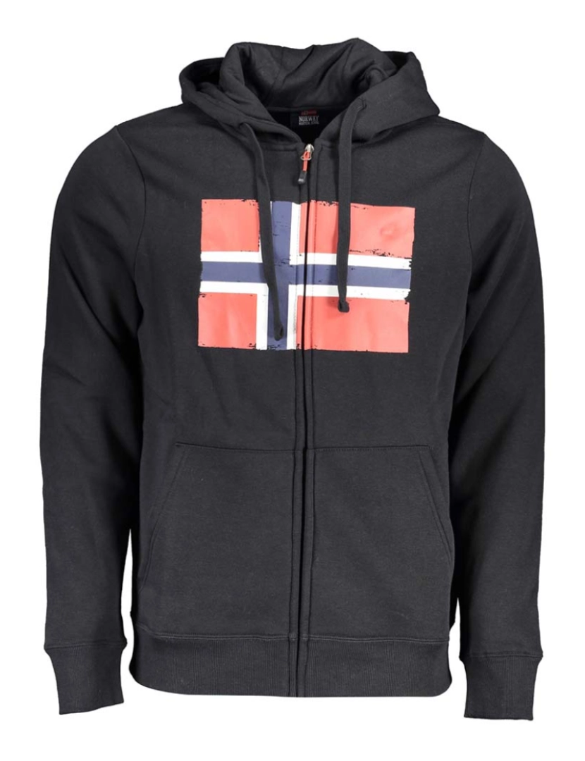 Norway 1963 - Camisola Preta Com Zip Para Homem