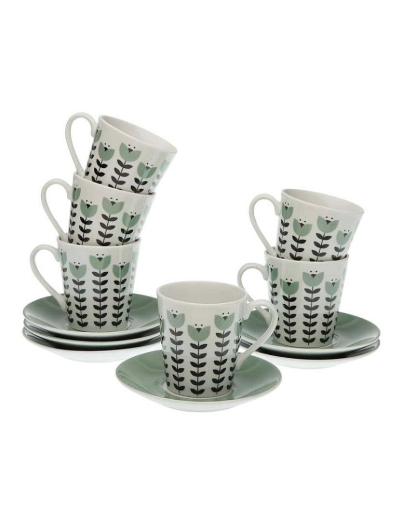 Versa - Conjunto de 6 Chávenas com Prato Versa Erna Porcelana