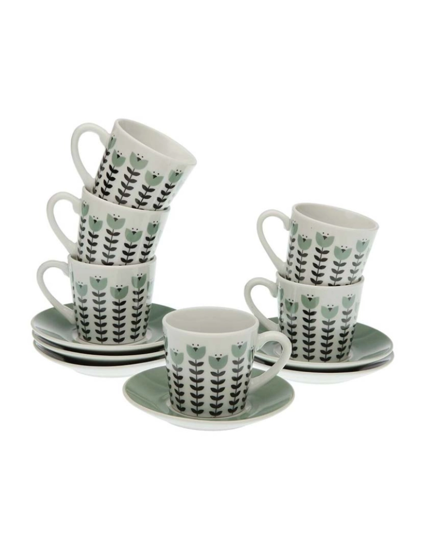 Versa - Conjunto de 6 Chávenas com Prato Versa Erna Porcelana