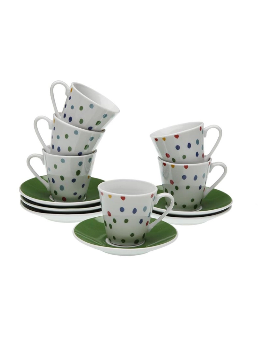 Versa - Conjunto de Chávenas com Pratos Versa Dotty Porcelana