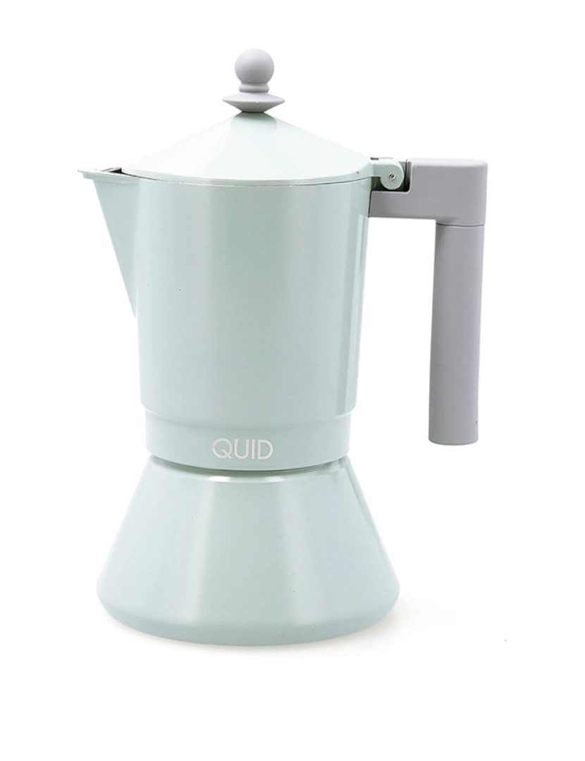 Quid - Cafeteira Italiana Quid Ozon Verde Metal 9 Copos