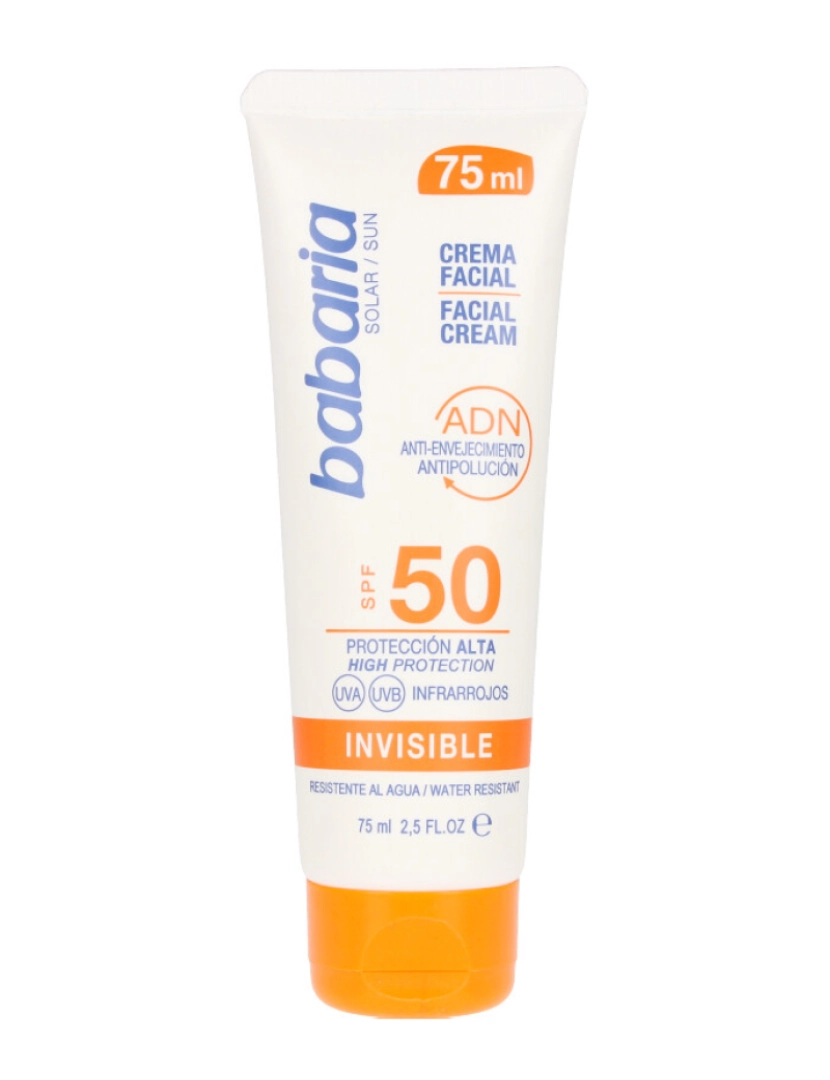 Babaria - Creme Facial Solar Invisível SPF50 75Ml