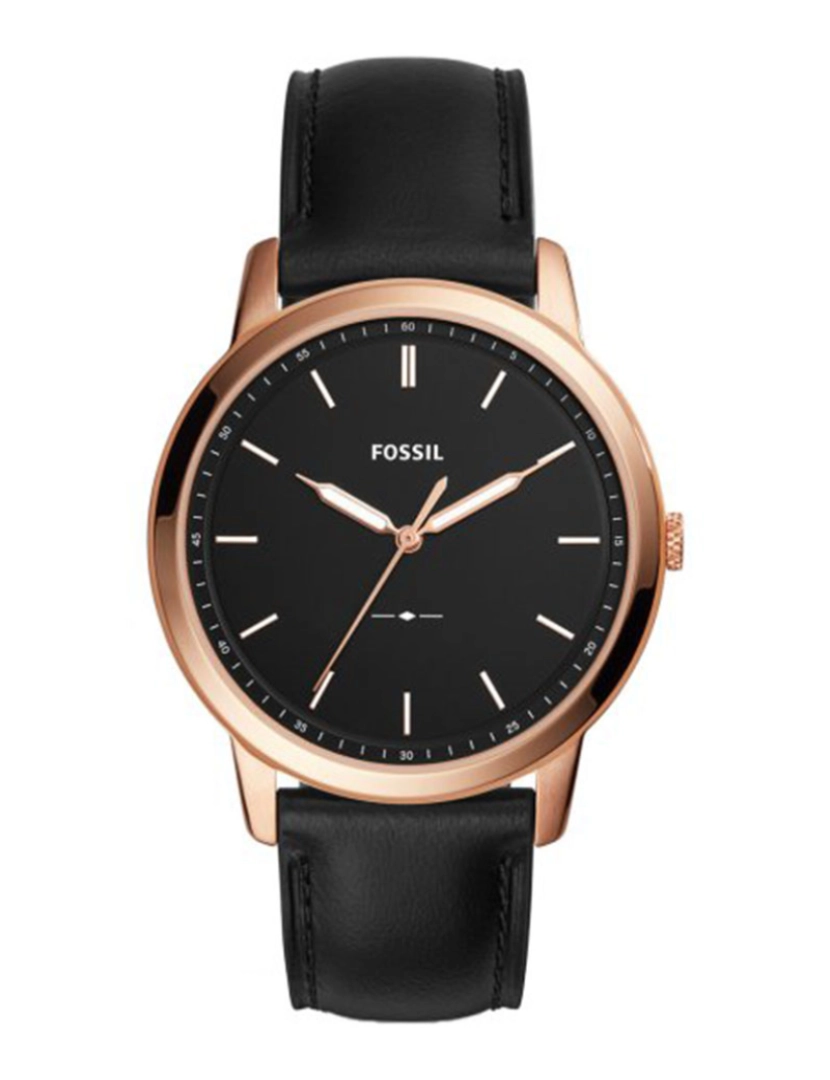 Fossil - Relógio Homem Preto e Dourado