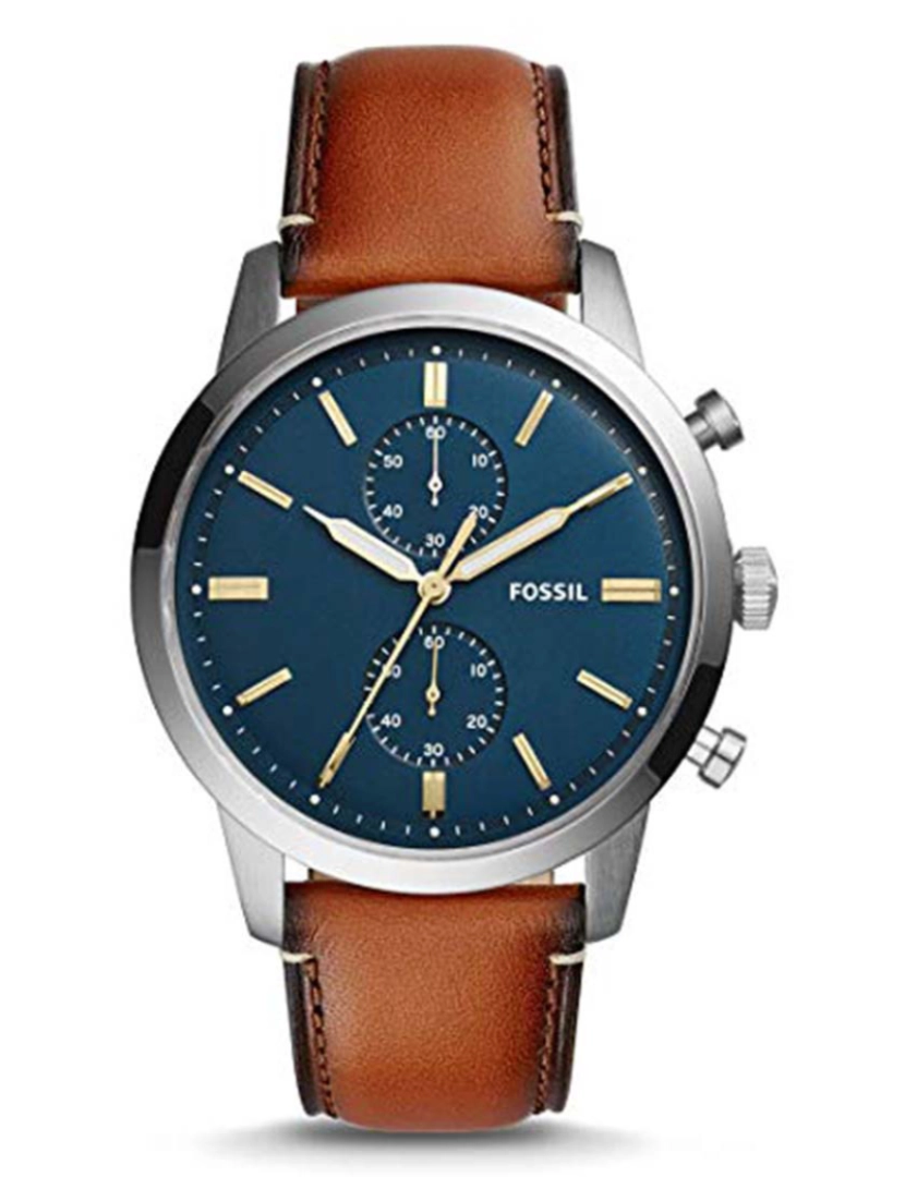 Fossil - Relógio Fossil Homem Townsman Castanho e Azul 