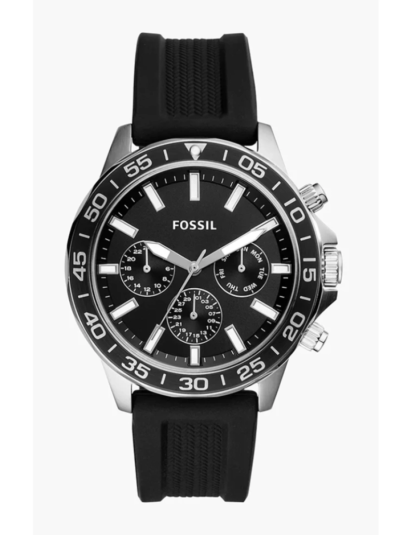 Fossil - Relógio Homem Prateado e Preto