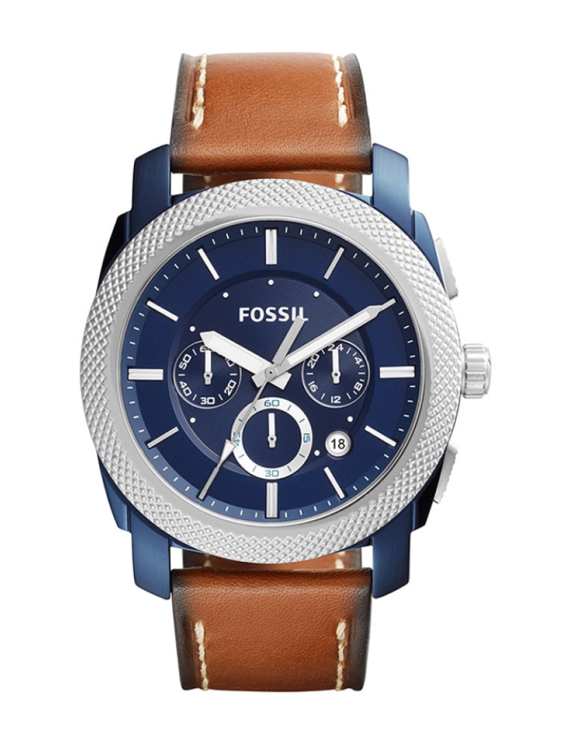 Fossil - Relógio Fossil Machine Homem Azul