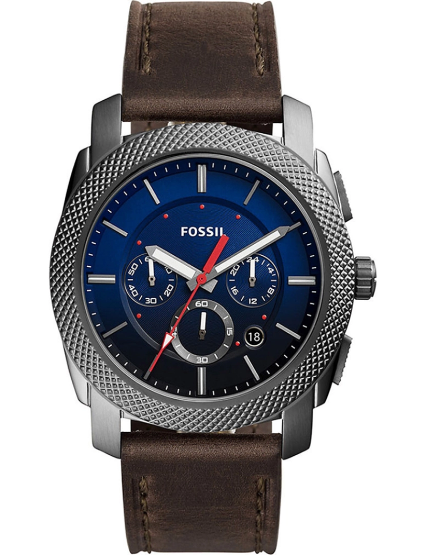 Fossil - Relógio Homem Azul e Couro