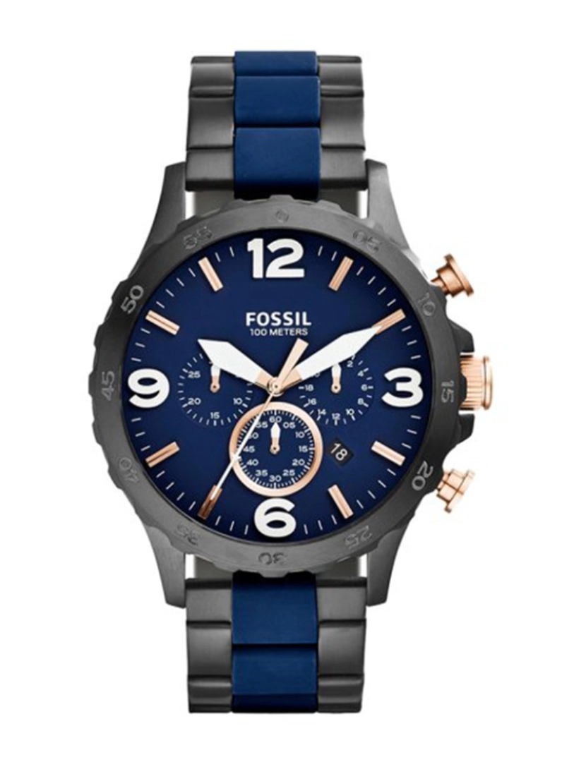 Fossil - Relógio Homem Preto e Azul