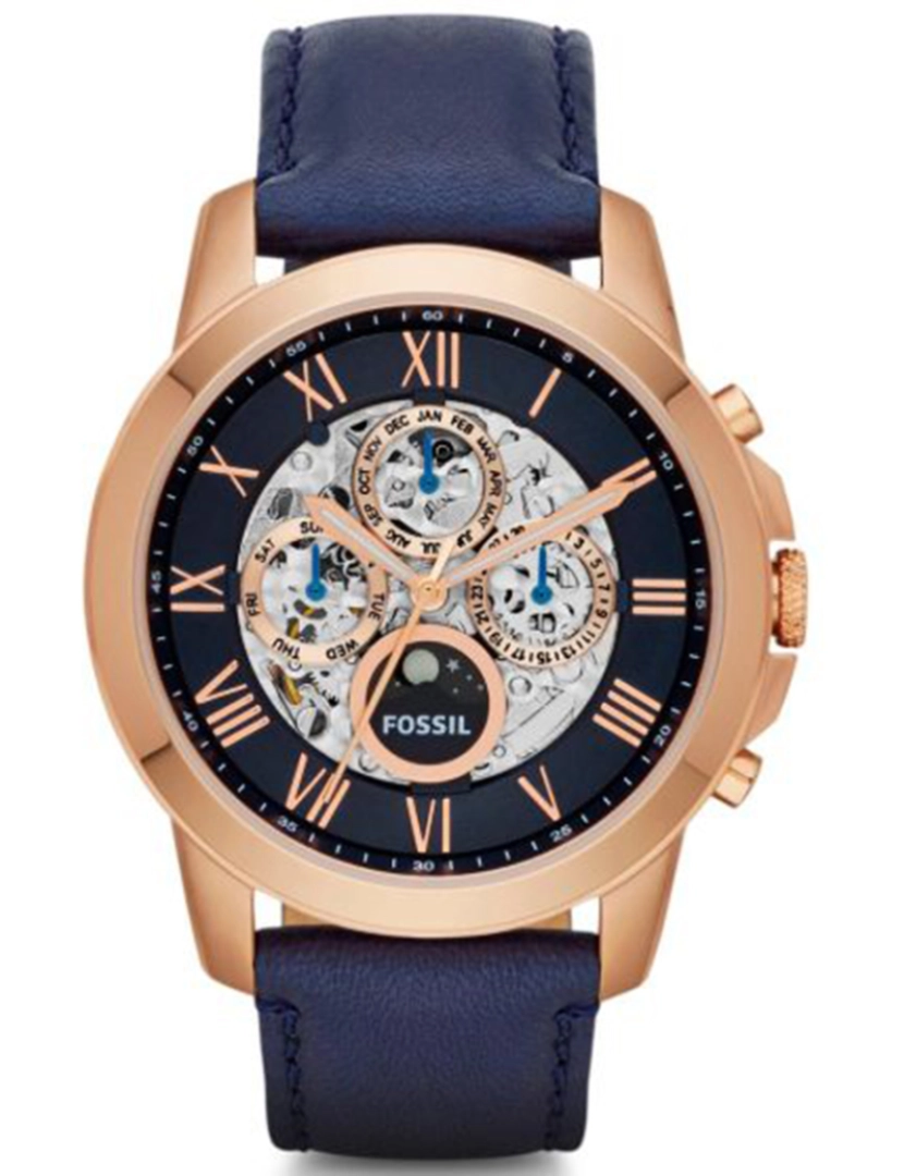 Fossil - Relógio Homem Dourado e Azul