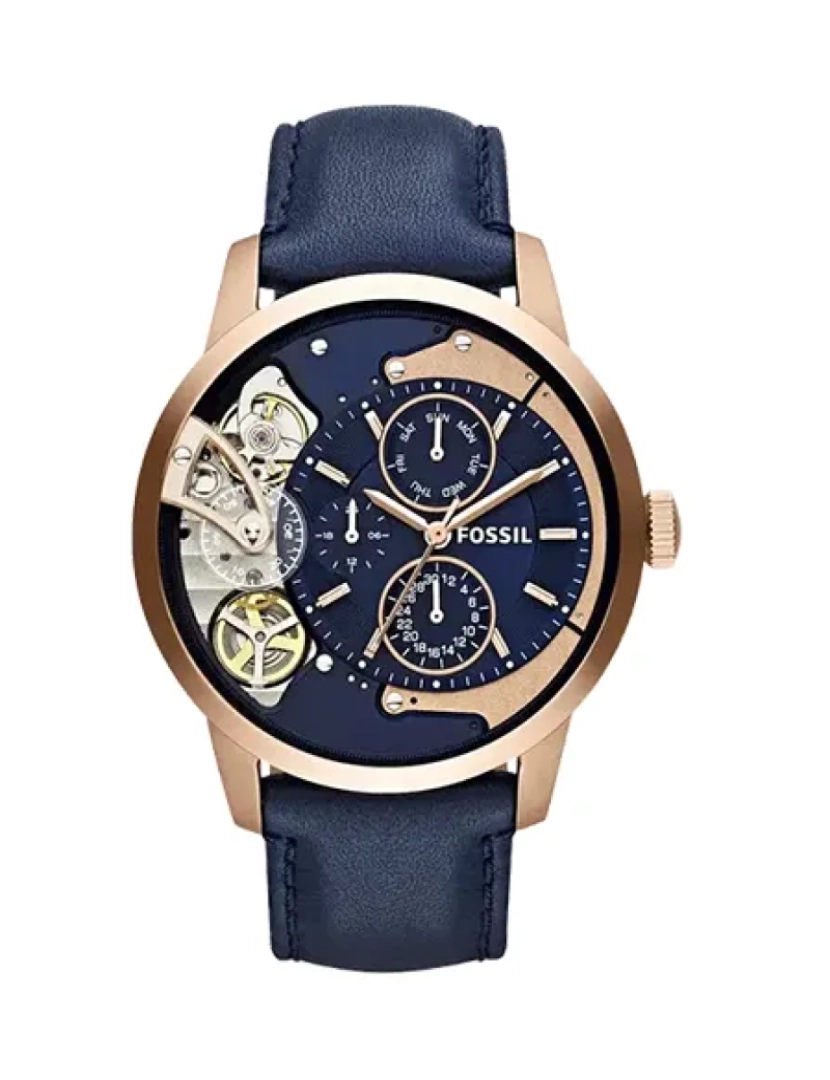 Fossil - Relógio Homem Bronze e Azul