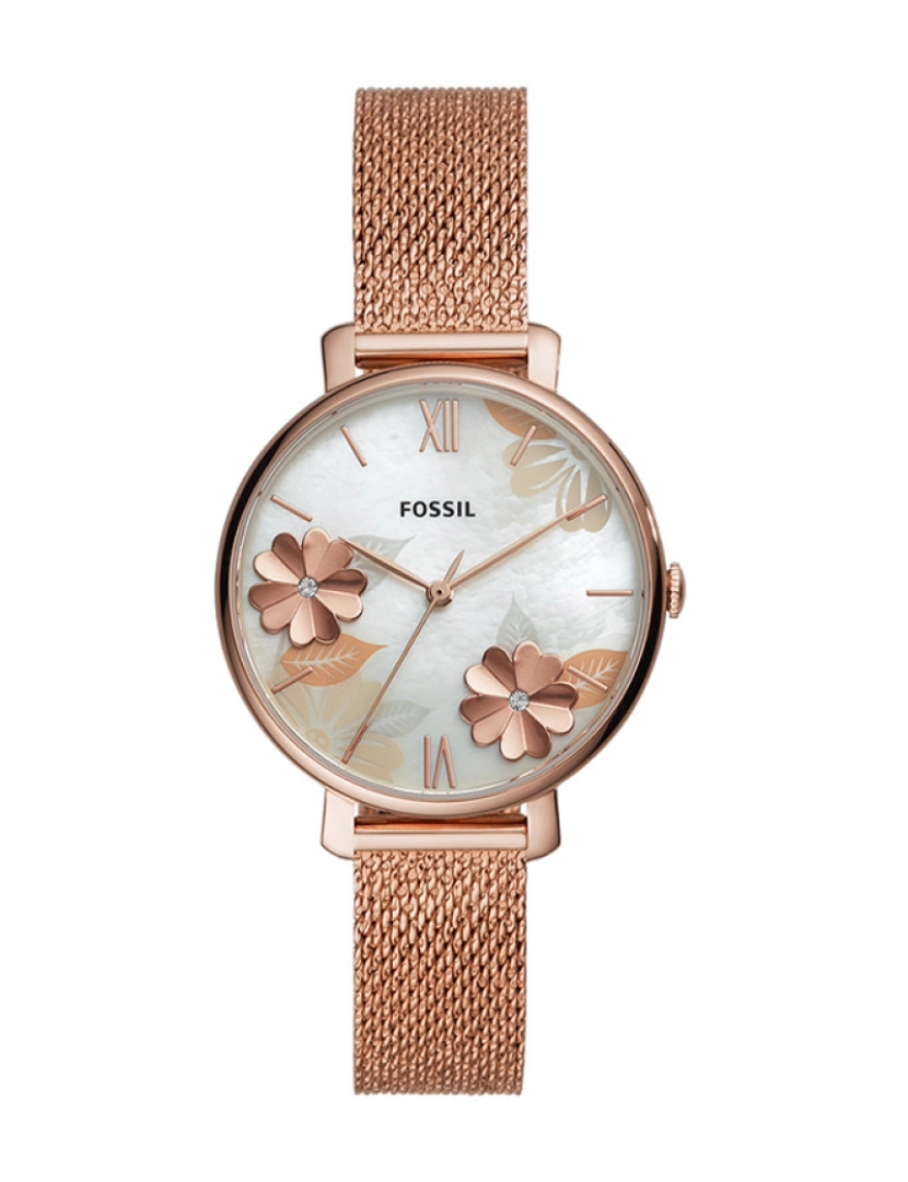 Fossil - Relógio Fossil Jacqueline Senhora Dourado Rosa