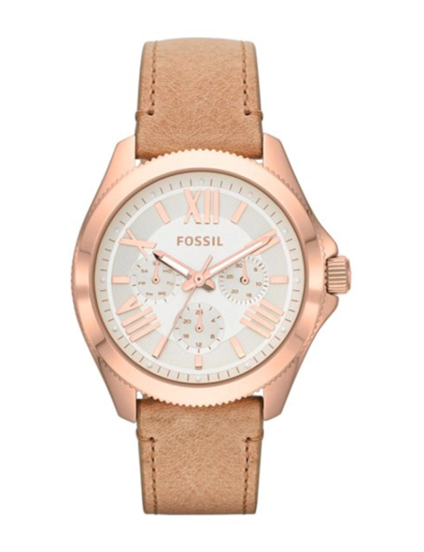 Fossil - Relógio Senhora Rose Gold e Couro