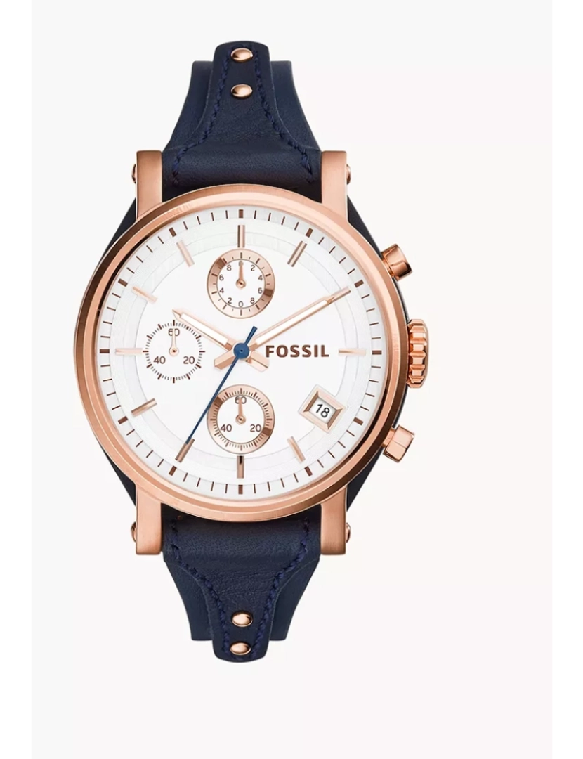 Fossil - Relógio Senhora Rose Gold e Azul