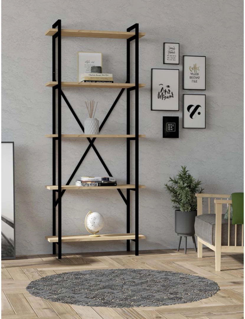 ASR - Estante Kinder Oak Preto