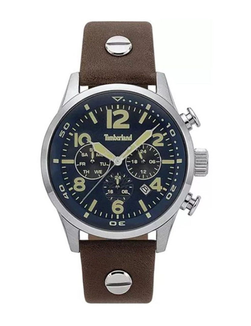 Timberland - Relógio Homem Prateado e Azul Escuro