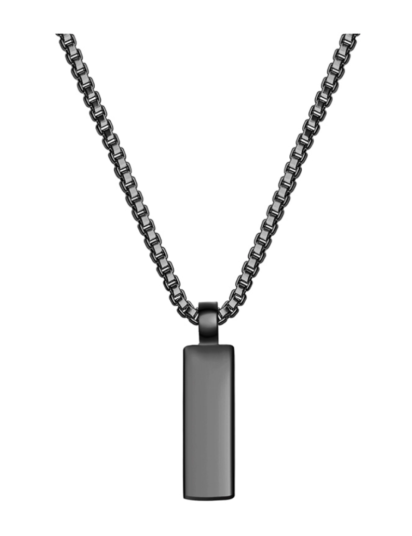 True Rebels - Colar com pingente aço inoxidável preto