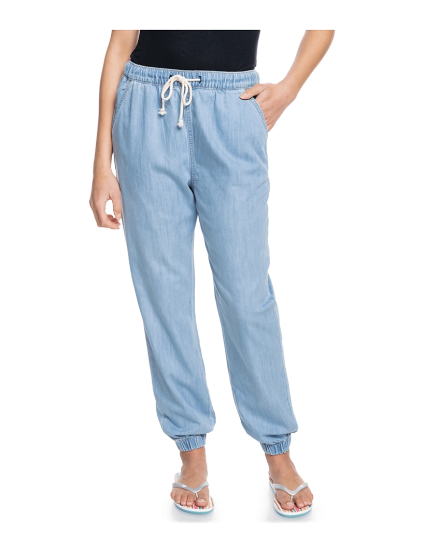 Roxy - Calças Denim Senhora Lazy Chill Azul