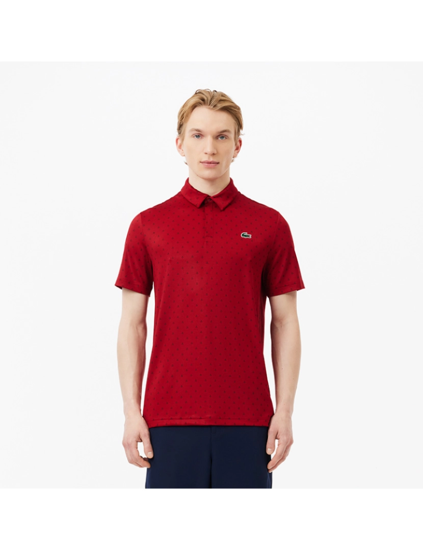 Lacoste - Polo De Homem Vermelho Azul Marinho