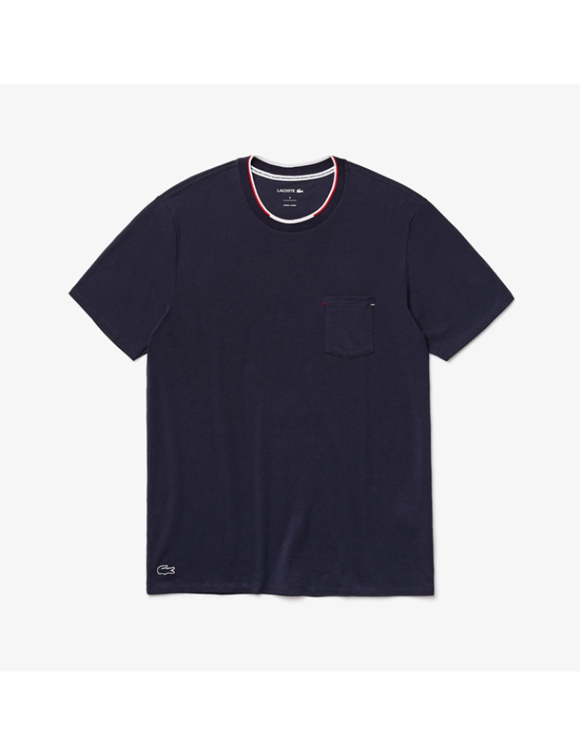 Lacoste - T-Shirt De Pijama De Homem Azul Marinho