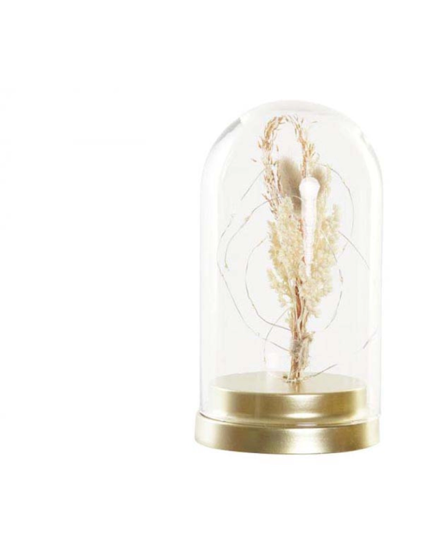 It - Decoração Luminosa Led Vidro Flor Seca
