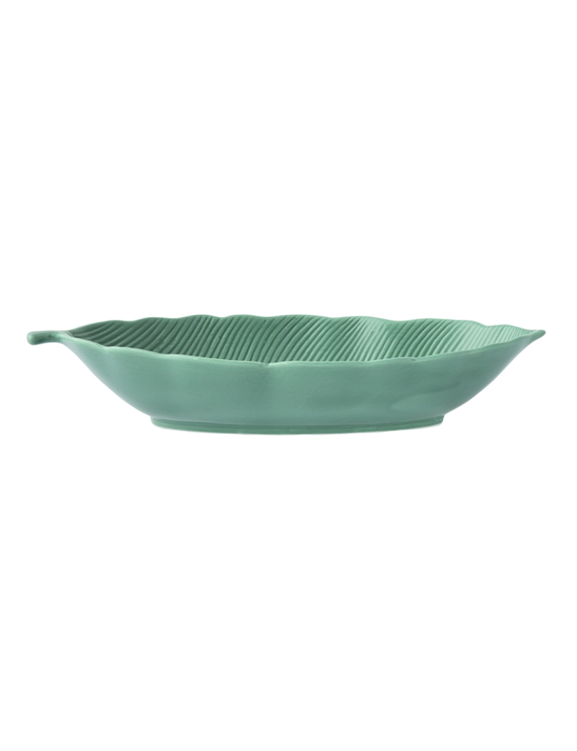 EasyLife - Tigela De Folhas Em Porcelana 26X11,5 Cm Folhas Verde Claro