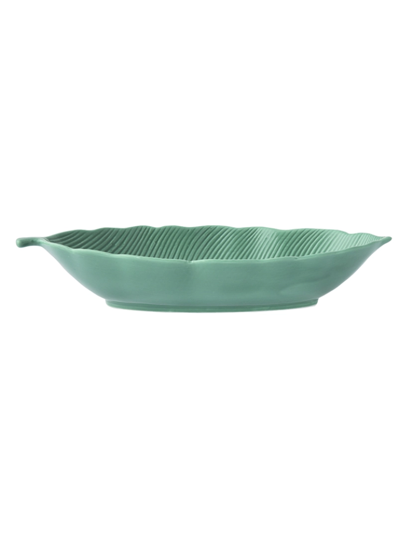 EasyLife - Tigela De Folhas Em Porcelana 36X16 Cm Folhas Verde Claro