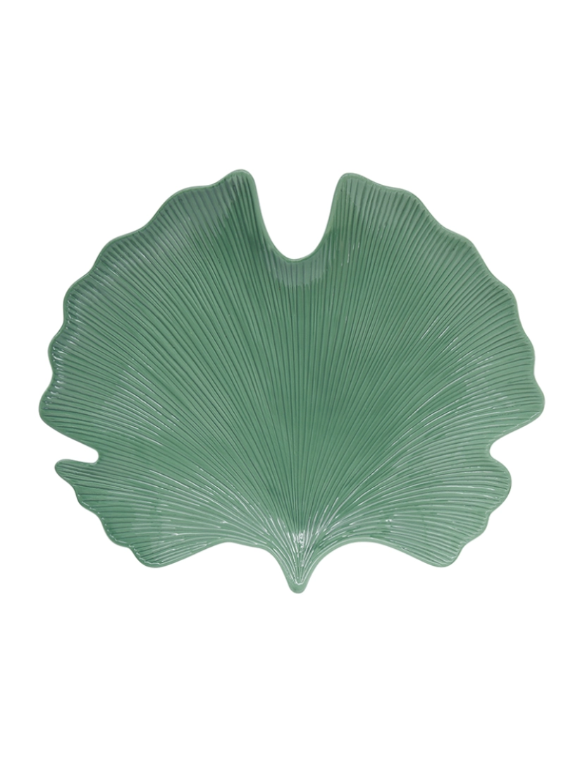 EasyLife - Folha De Porcelana 35X29 Cm Formato Ginko Em Folhas Verde Claro