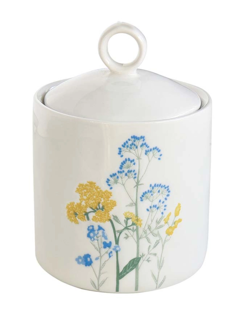 EasyLife - Frasco De Porcelana Ø 9X13H Cm Mille Fleurs Yellow