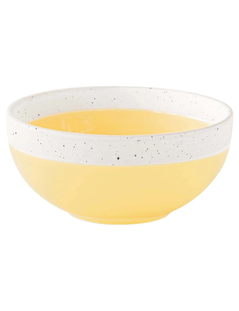 EasyLife - Conjunto 6 Taças De Porcelana Dia. 12Cm Pastel & Amarelo Tendência