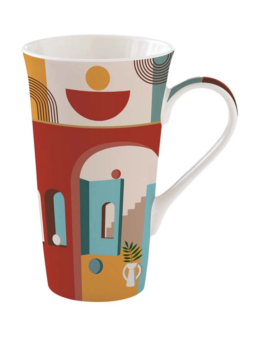 EasyLife - Caneca Fine China De Alta Qualidade 600 Ml Em Illusion