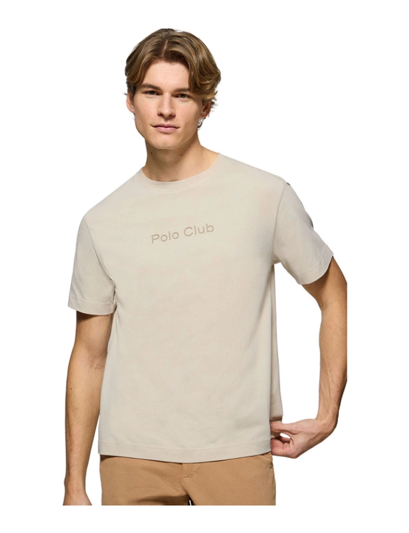 Polo Club - T-Shirt de Homem  Bege