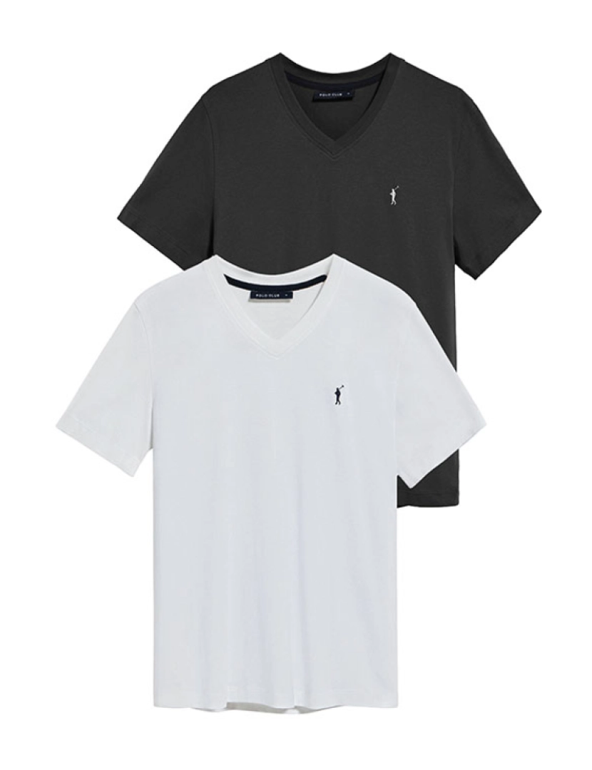 Polo Club - Pack 2 - Rigby Go T-Shirt V Im [B-W]