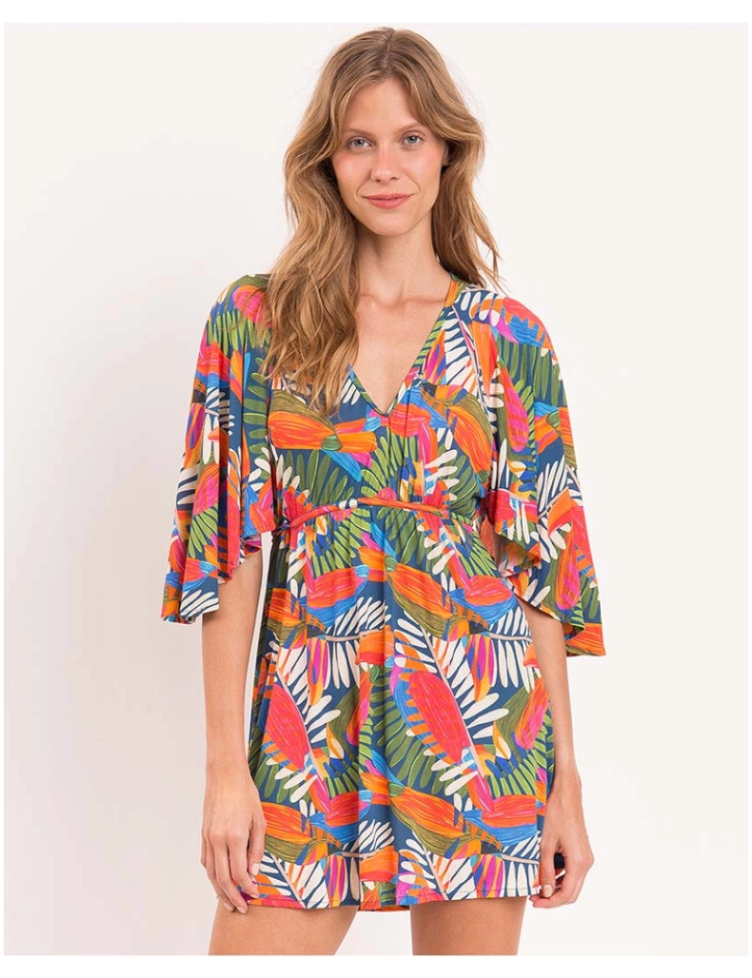 Rio de Sol - Vestido Praia Jungle Multicor