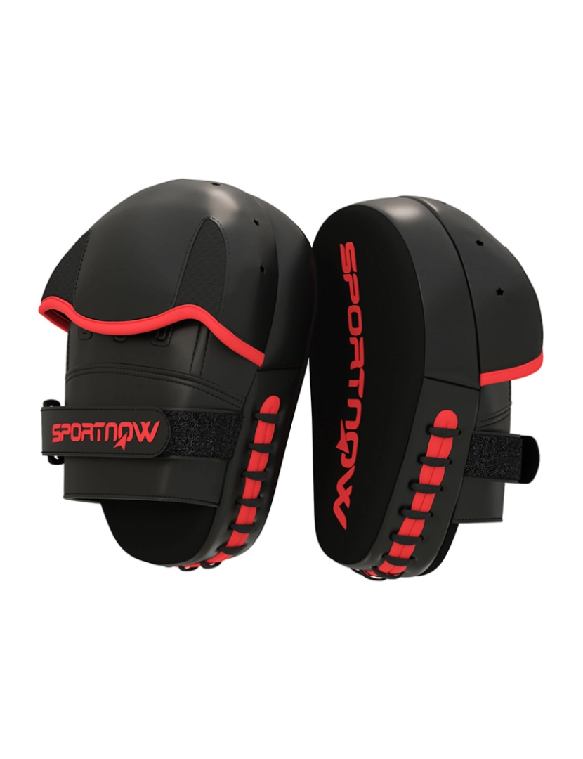 Sportnow - SPORTNOW Plastrons de Boxeo Paos de Muay Thai MMA para Treino de Boxeo Boxing Karate Taekwondo Artes Marciais 24x19x4 cm Preto