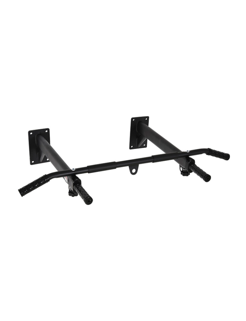 Homcom - HOMCOM Barra de Elevações para Parede Treinamento Muscular Pull Up para Casa Carga Máxima 150kg 93,5x65x17 cm Preto