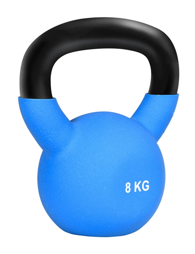 Homcom - HOMCOM Kettlebell de 8kg de Ferro Fundido Haltere Kettlebell com Revestimento de Neoprene para Treinamento de Força Casa Ginásio 18x11x20cm Azul