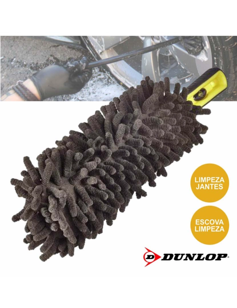 Dunlop - Escova De Limpeza Jantes Microfibras Dunlop                 